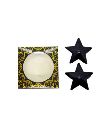 Nipple Métal noir Cache tétons d'étoile - 202400107